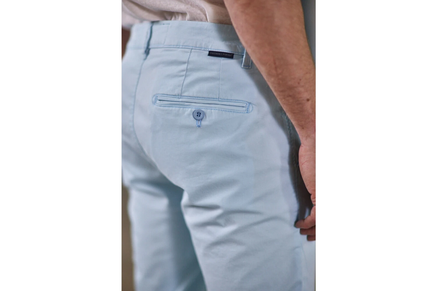 Freeman T. Porter Mathis Bonito Pantalon Chino Homme, Clear Sky – Image 10