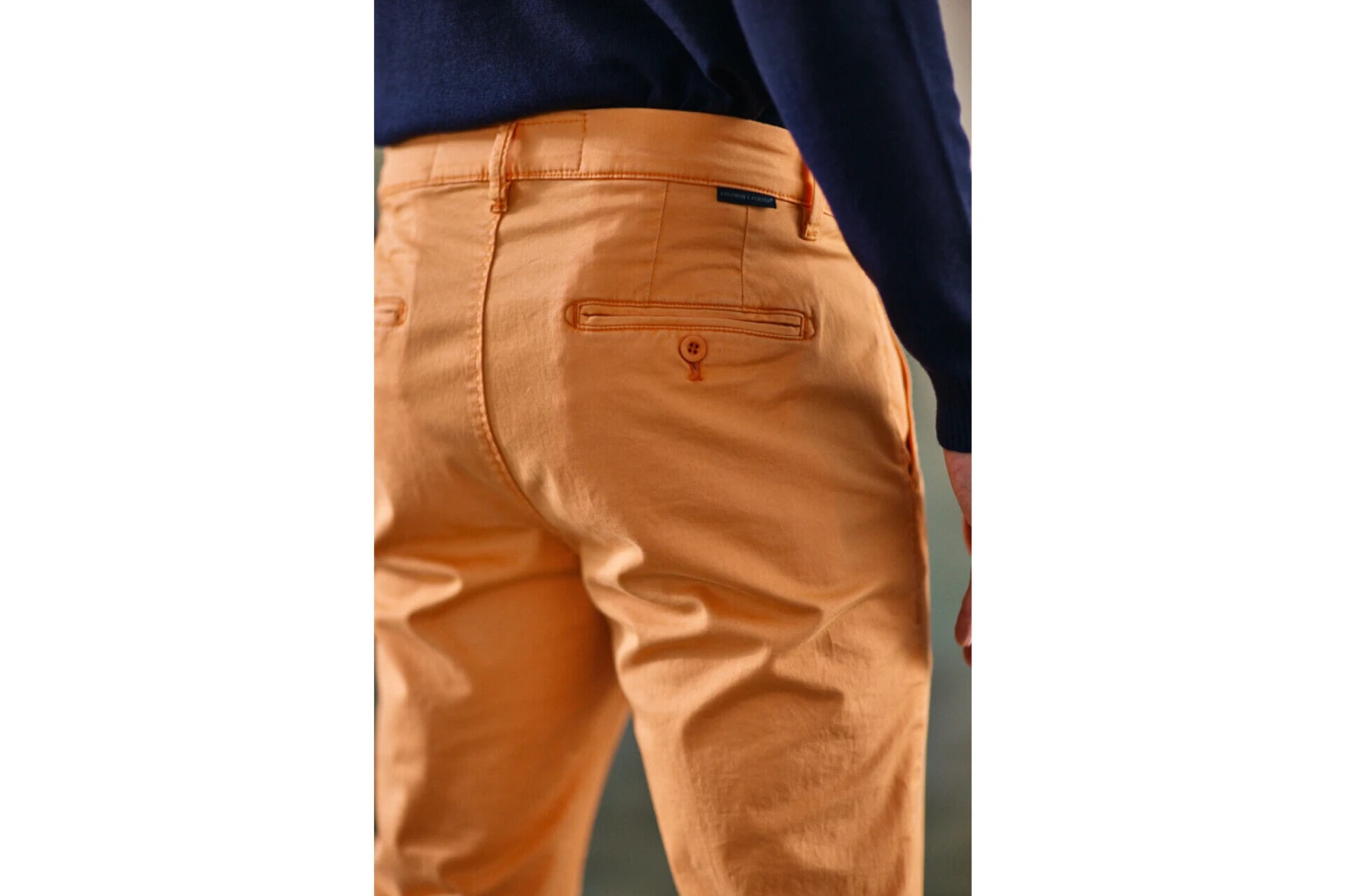 Freeman T. Porter Mathis Bonito Pantalon Chino Homme, Tangerine Tango – Image 3
