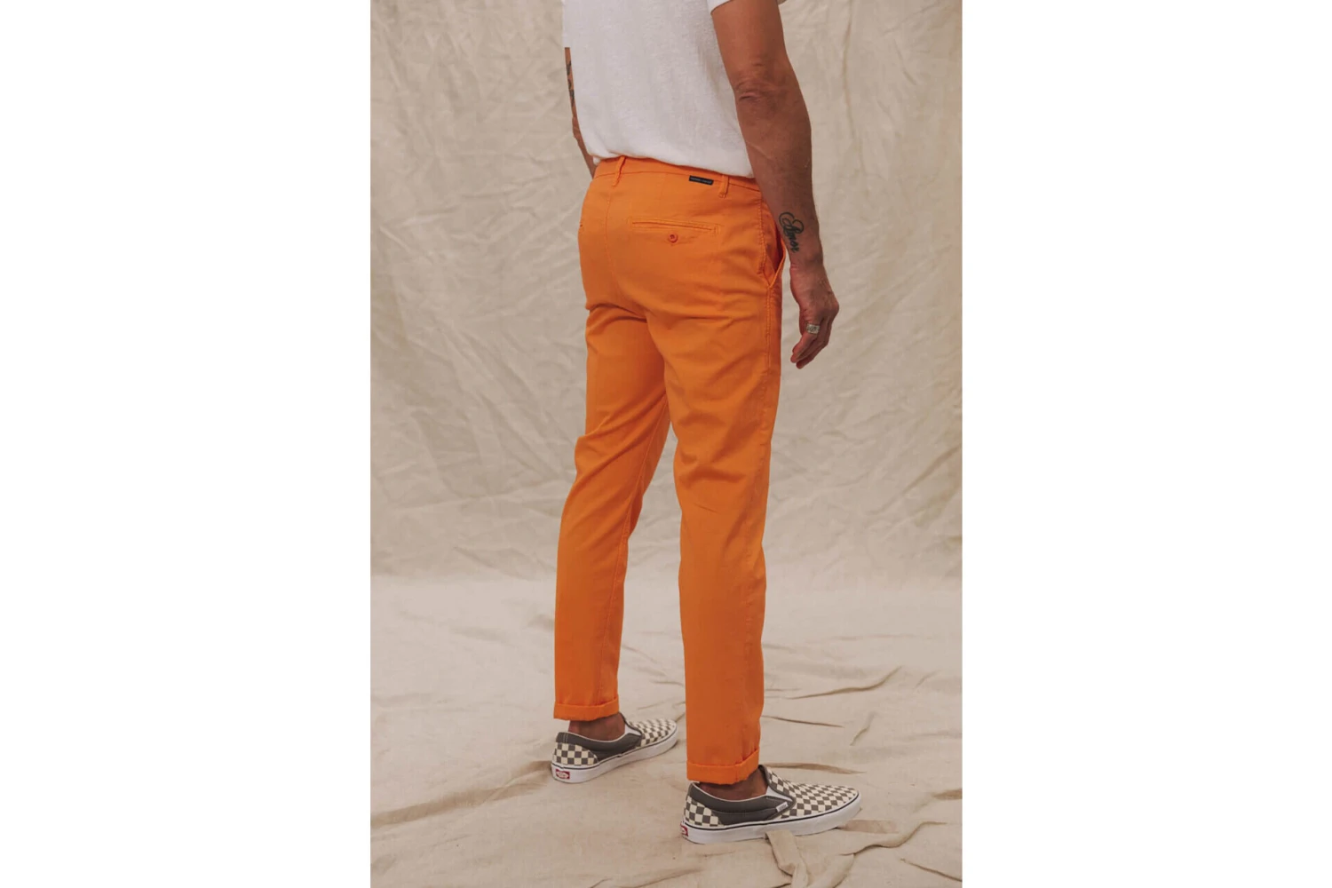 Freeman T. Porter Mathis Bonito Pantalon Chino Homme, Tangerine Tango – Image 5