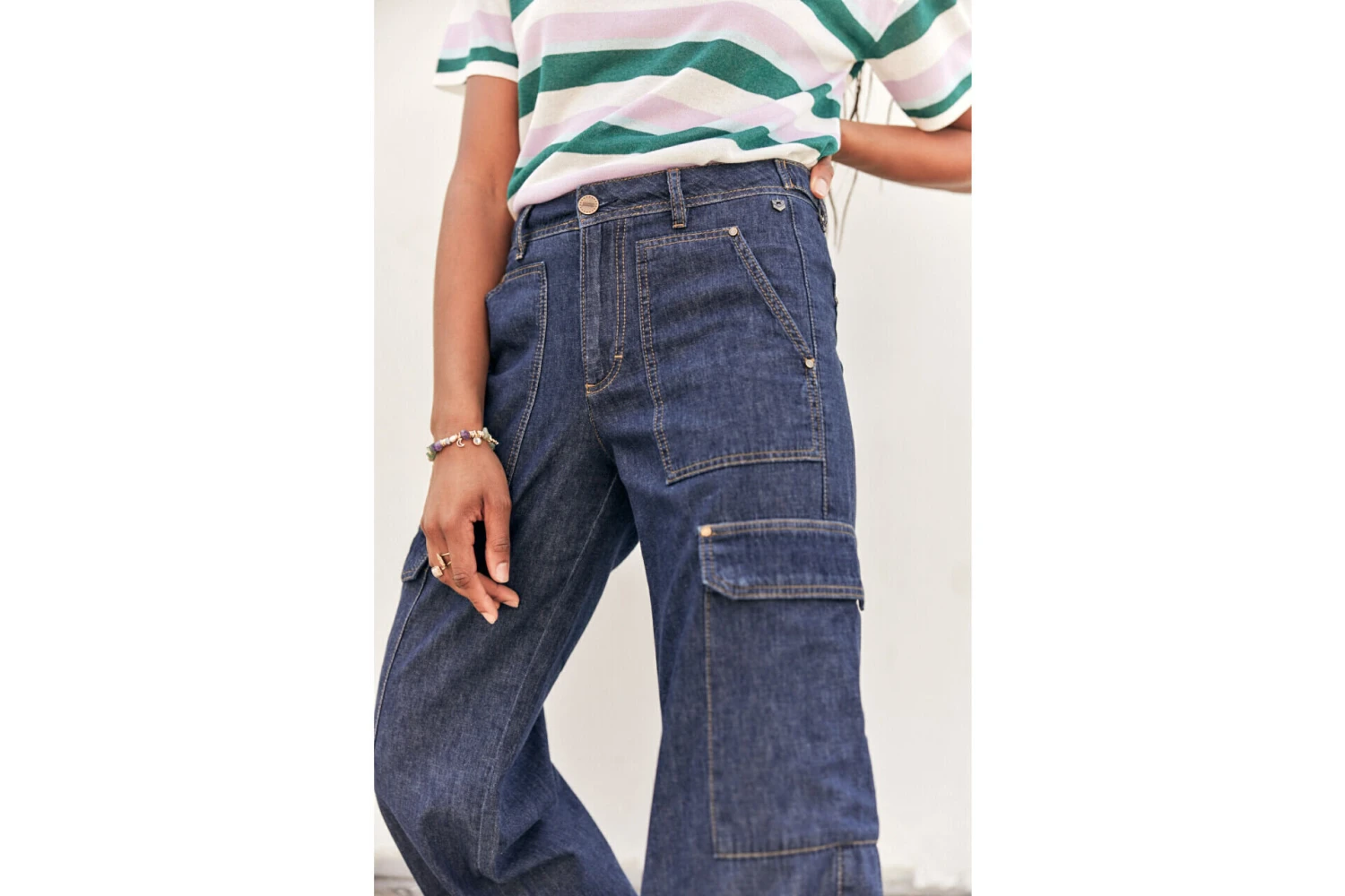 Freeman T. Porter Moxie Jeans Large Femme, Manzana Dark – Image 2