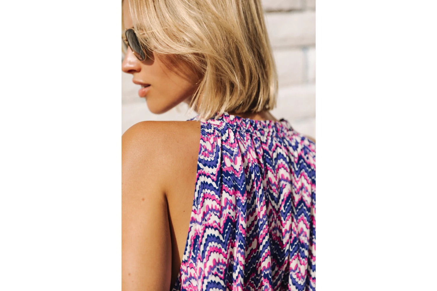 Freeman T. Porter Nell Etnico Top Sans Manches Femme, Blue – Image 8