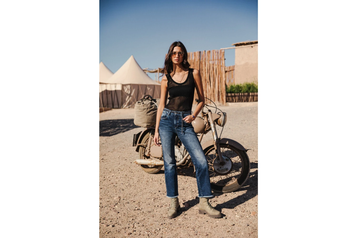 Freeman T. Porter Norma Jeans Bootcut Cropped Femme, Sanremo Dark – Image 5