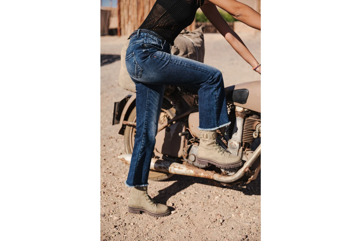 Freeman T. Porter Norma Jeans Bootcut Cropped Femme, Sanremo Dark – Image 7