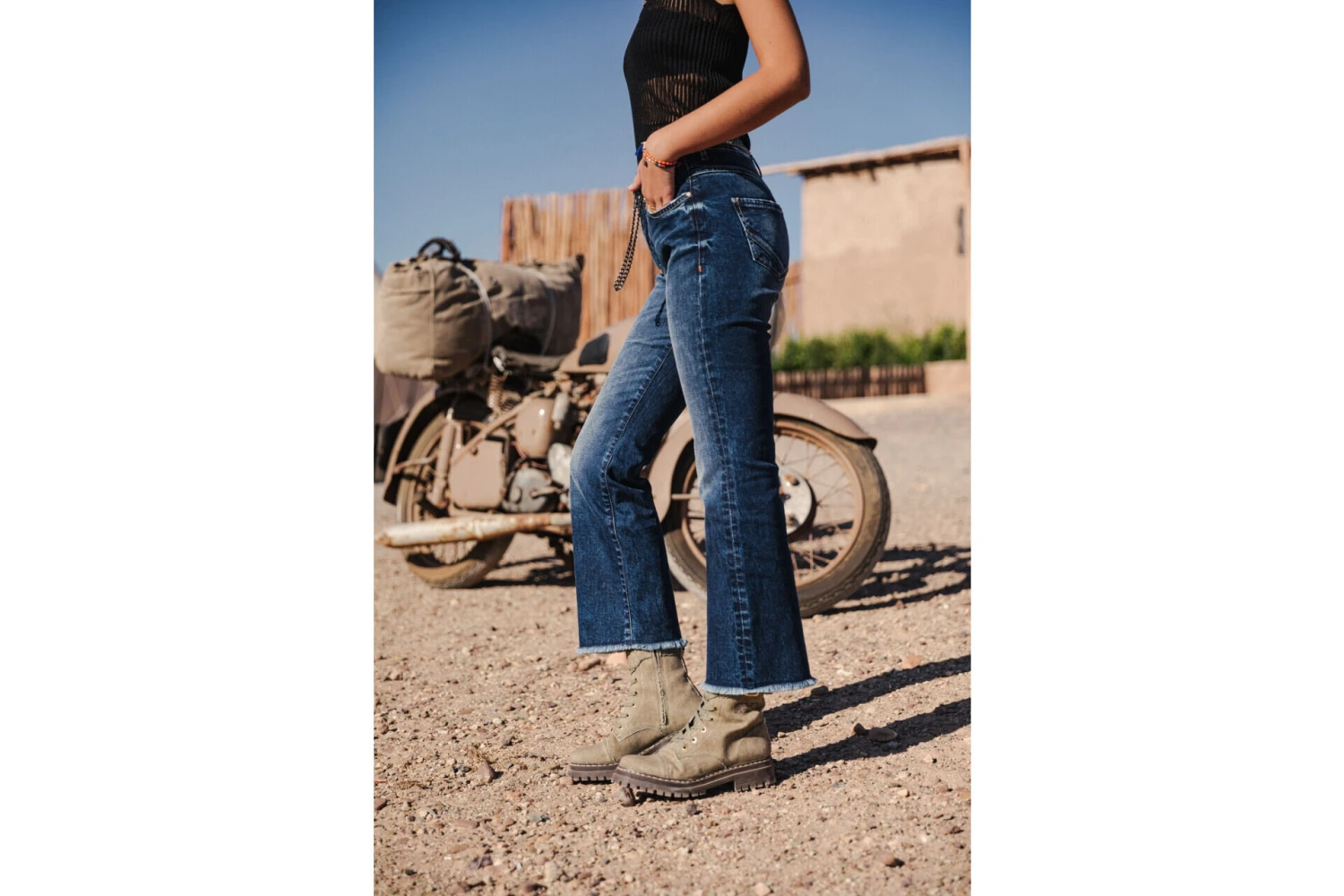 Freeman T. Porter Norma Jeans Bootcut Cropped Femme, Sanremo Dark – Image 10