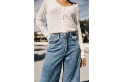 Freeman T. Porter Nylia Jeans Flare Cropped Femme, Manzana Light