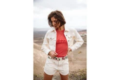 Freeman T. Porter Olena Downy Veste Denim Courte Femme, Antique White