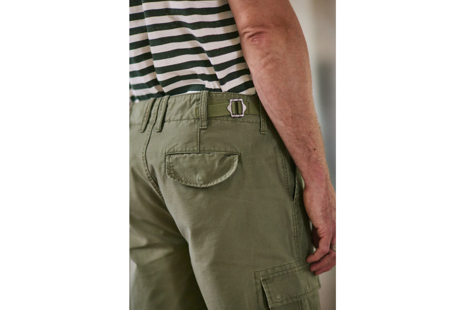 Freeman T. Porter Oscar Jerrican Short Cargo Droit Homme, Army Green â Image 4