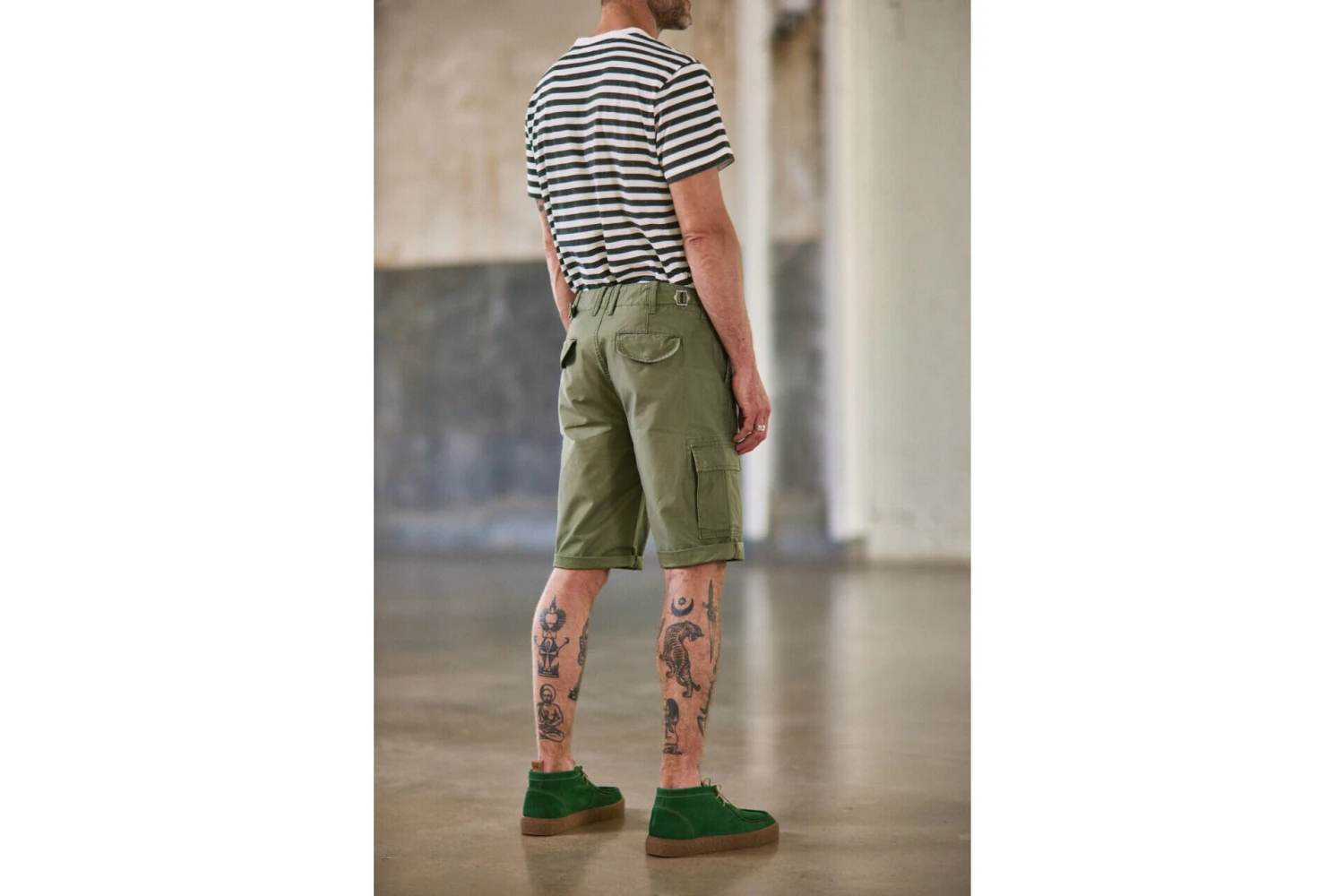 Freeman T. Porter Oscar Jerrican Short Cargo Droit Homme, Army Green â Image 5