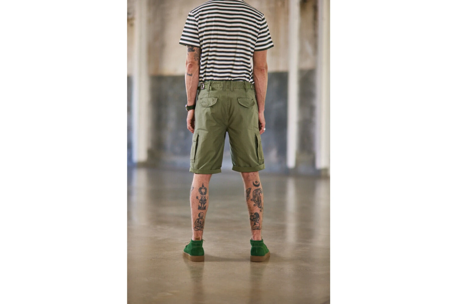 Freeman T. Porter Oscar Jerrican Short Cargo Droit Homme, Army Green â Image 6