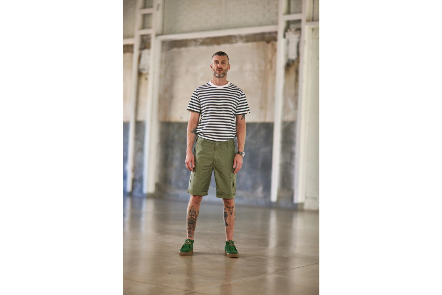 Freeman T. Porter Oscar Jerrican Short Cargo Droit Homme, Army Green â Image 8