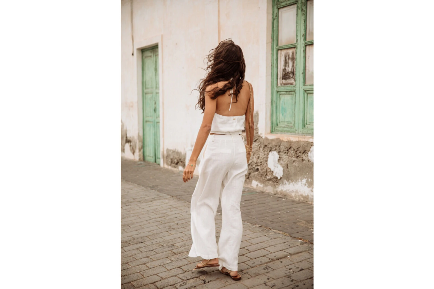 Freeman T. Porter Paolina Natural Pantalon Large Femme, Egret – Image 3