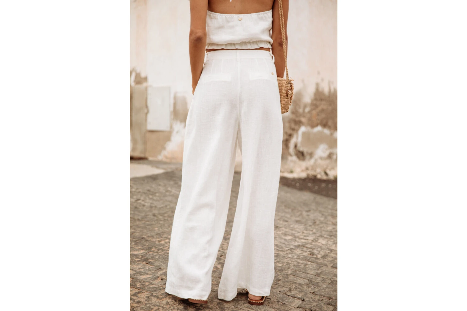 Freeman T. Porter Paolina Natural Pantalon Large Femme, Egret – Image 5