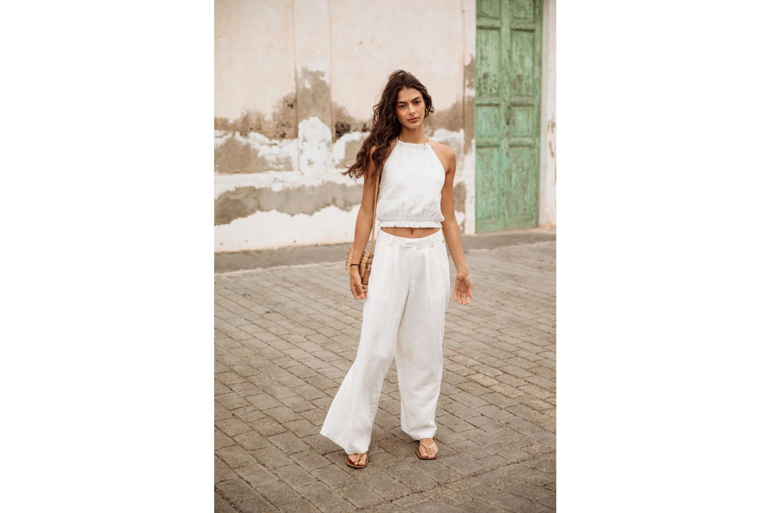 Freeman T. Porter Paolina Natural Pantalon Large Femme, Egret – Image 7