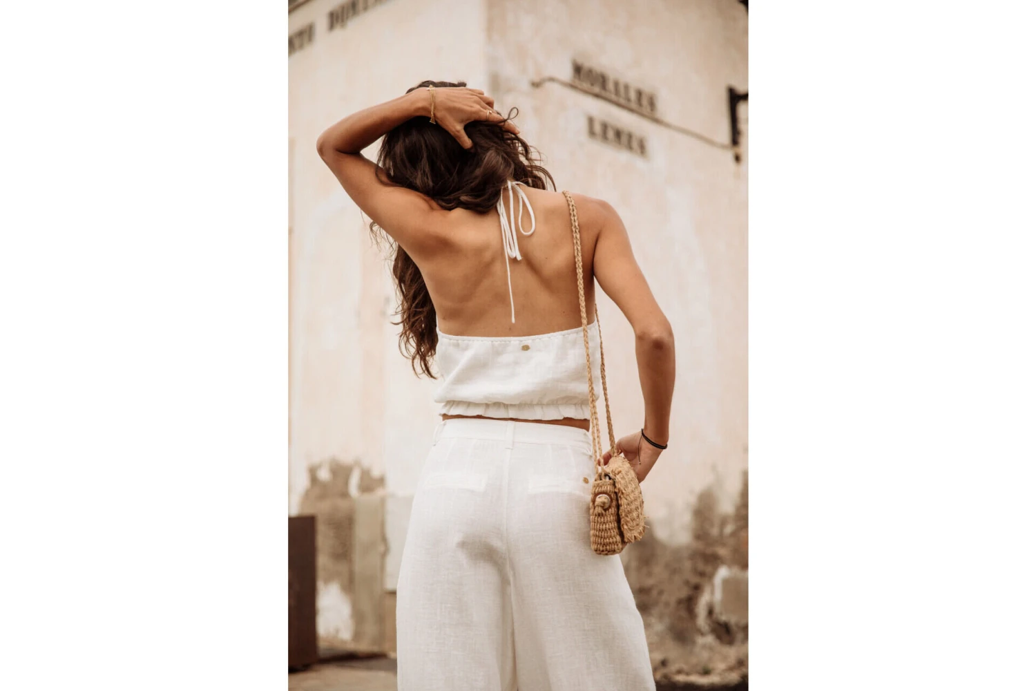 Freeman T. Porter Paolina Natural Pantalon Large Femme, Egret