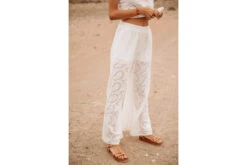 Freeman T. Porter Patrizia Lace Pantalon Large En Dentelle Femme, White