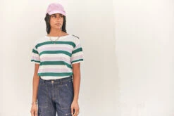 Freeman T. Porter Pelona Stripes T-shirt Maille Rayé Femme, Mauve