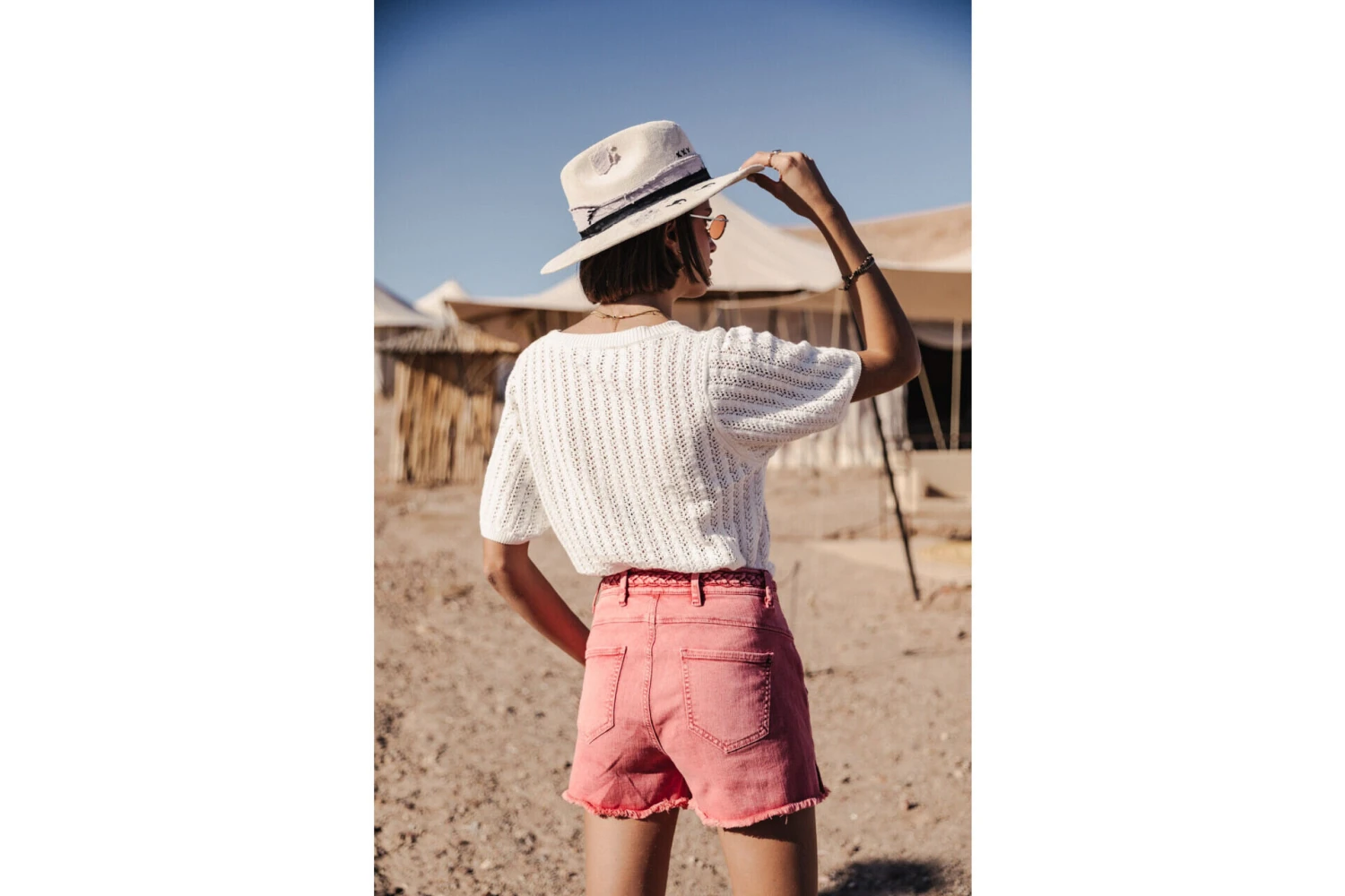 Freeman T. Porter Peronelle Pull Ajouré Femme, White – Image 3