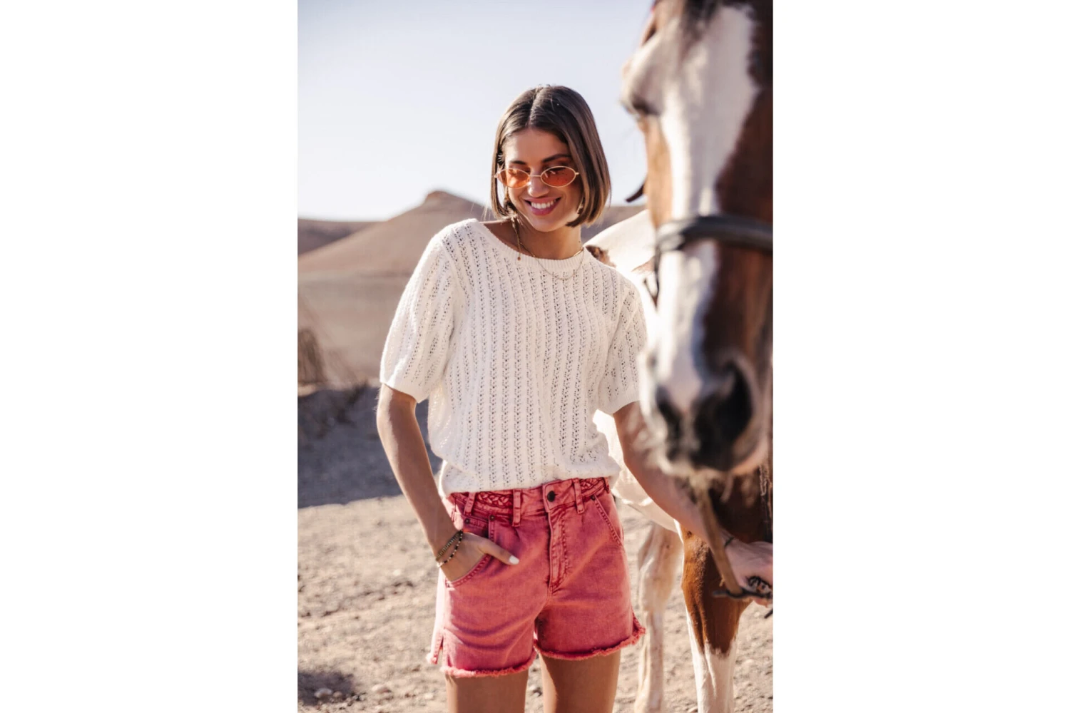 Freeman T. Porter Peronelle Pull Ajouré Femme, White – Image 8