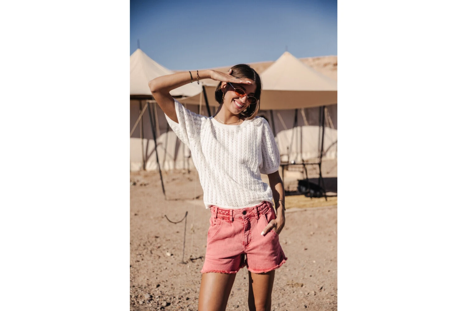 Freeman T. Porter Peronelle Pull Ajouré Femme, White – Image 10