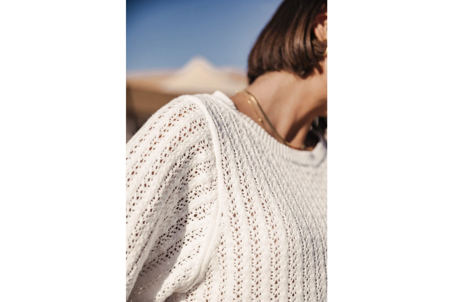 Freeman T. Porter Peronelle Pull Ajouré Femme, White