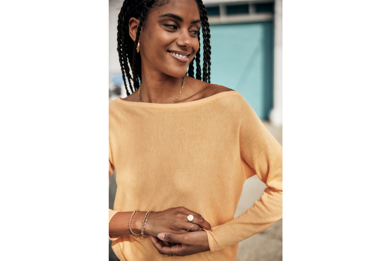 Freeman T. Porter Persia Pull Manches Longues Femme, Blazing Orange – Image 3