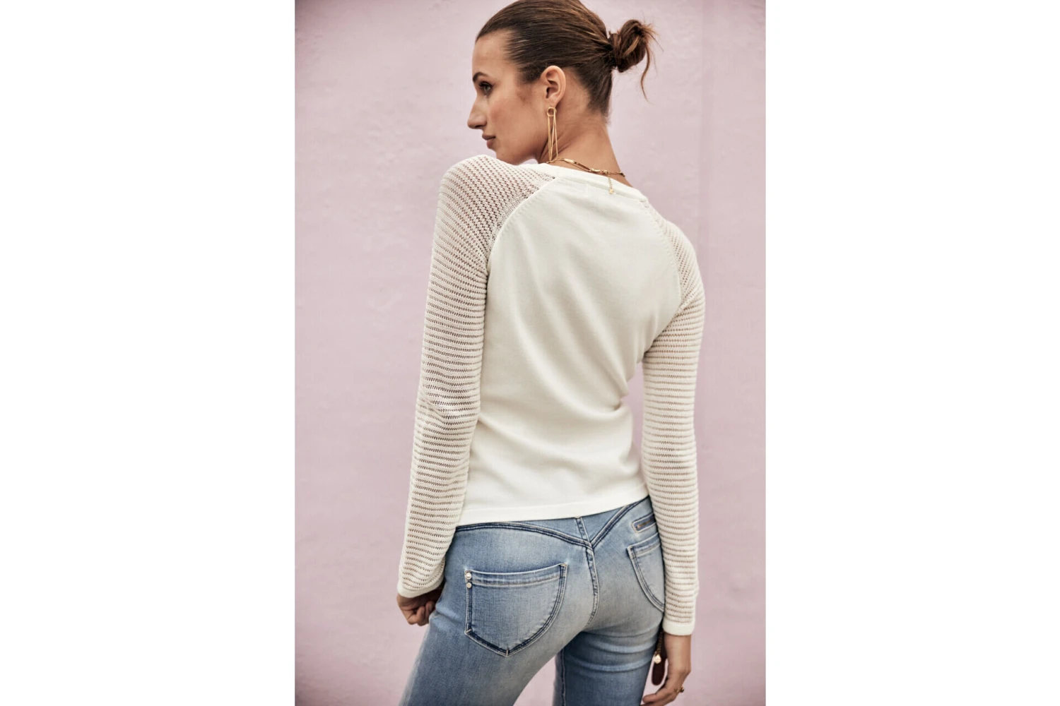 Freeman T. Porter Pheel Pull Coupe Ajustée Femme, White – Image 7