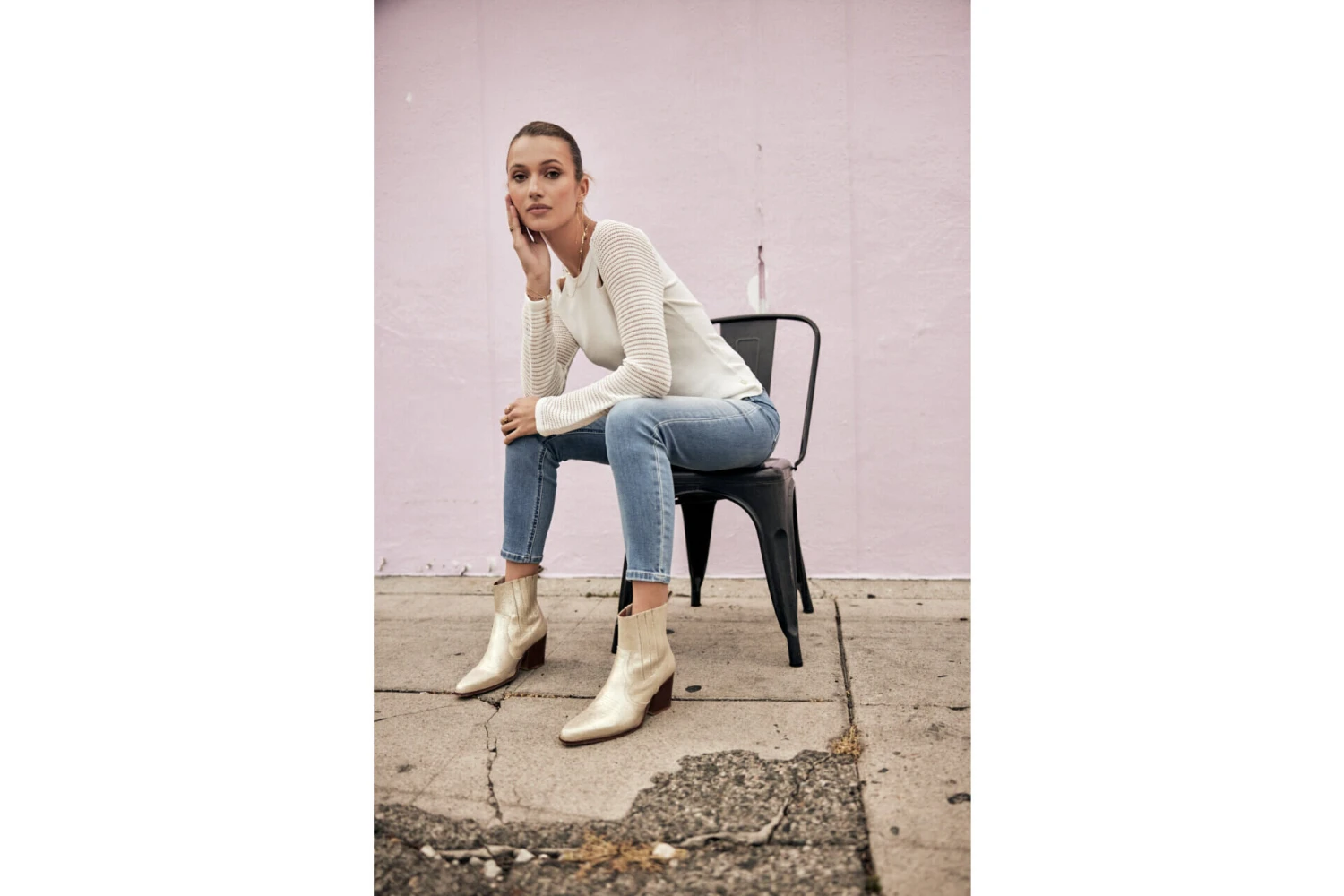 Freeman T. Porter Pheel Pull Coupe Ajustée Femme, White – Image 8