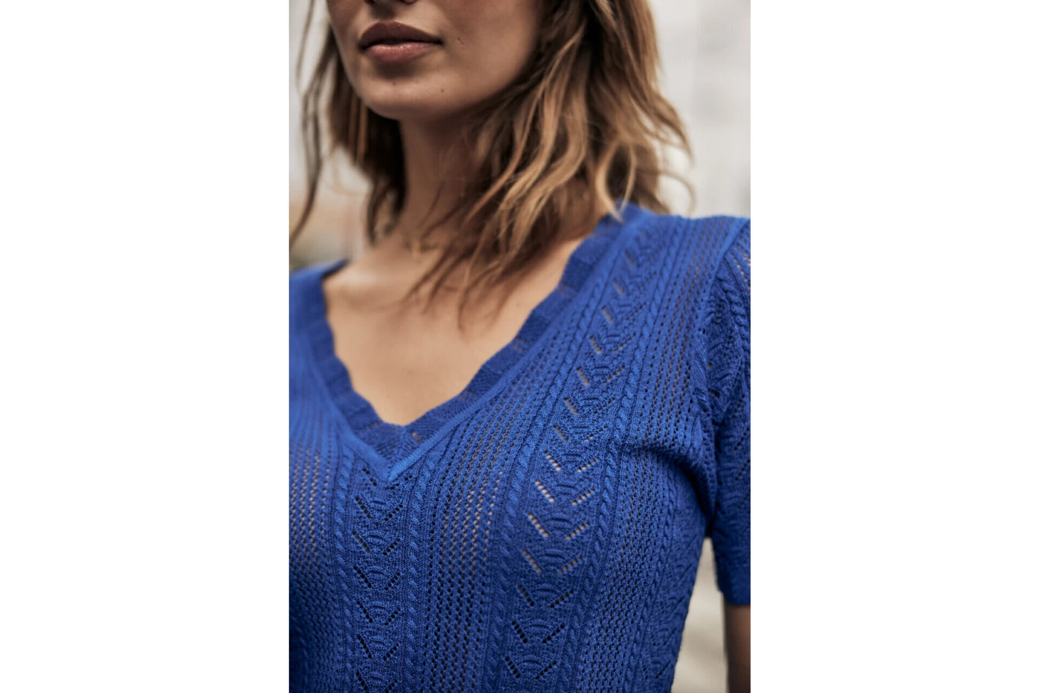 Freeman T. Porter Polane Pull Manches Courtes Femme, Princess Blue â Image 4