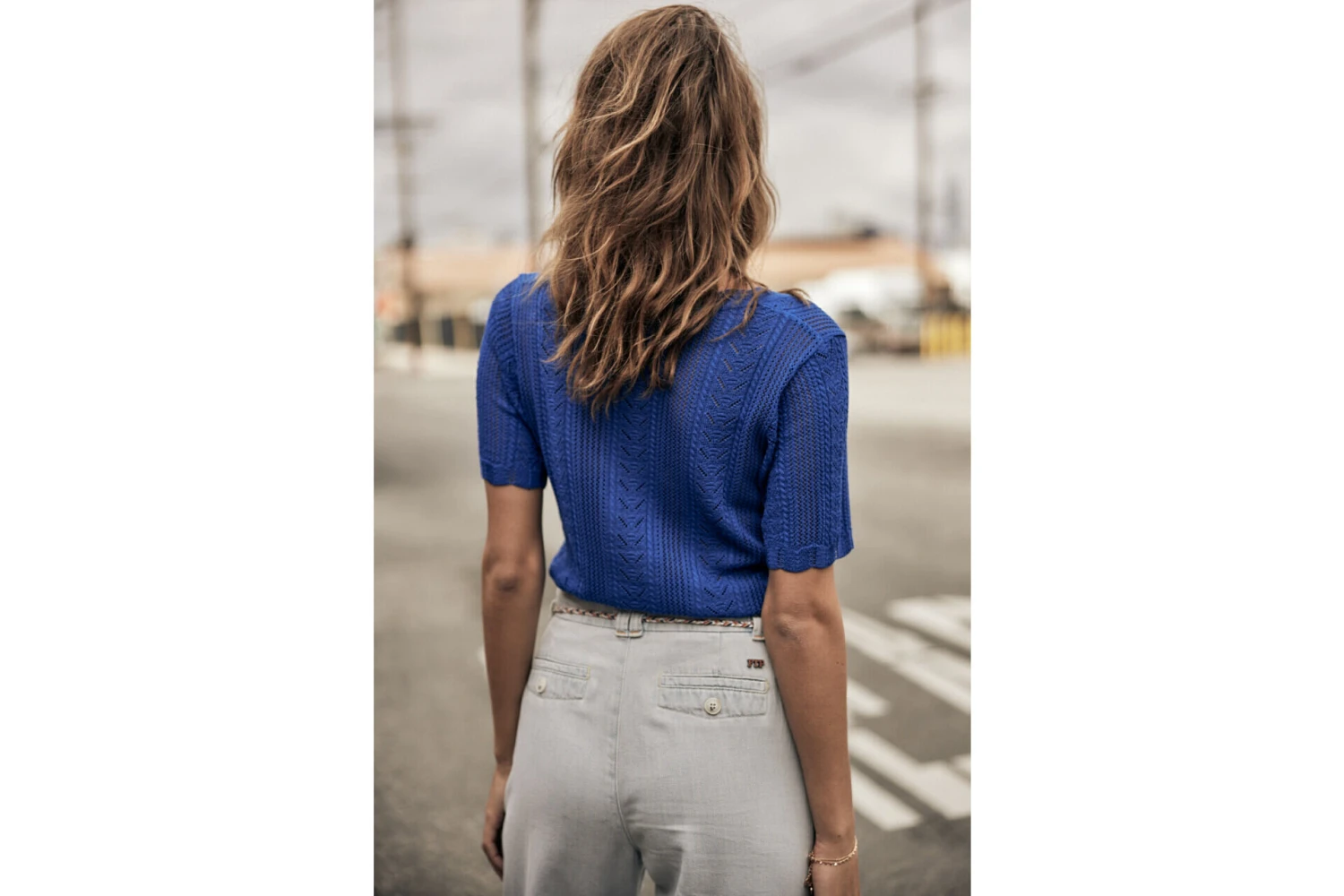 Freeman T. Porter Polane Pull Manches Courtes Femme, Princess Blue â Image 5