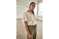 Freeman T. Porter Posie Openwork Pull Manches évasées Femme, Birch