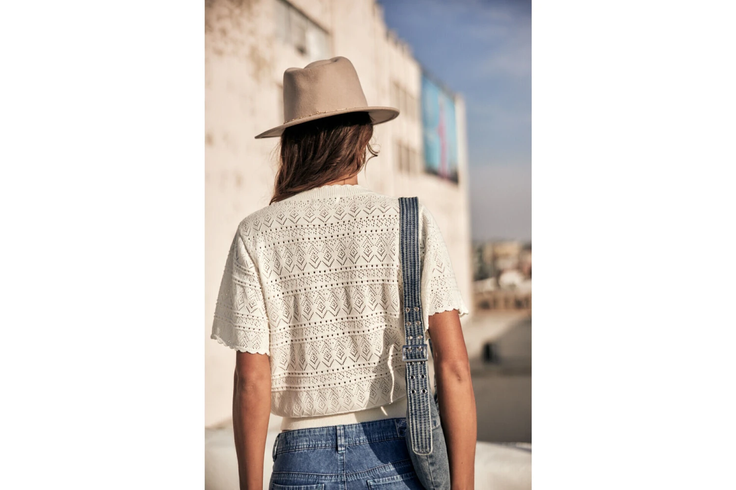 Freeman T. Porter Pradda Cardigan Manches Courtes Femme, Off White – Image 5