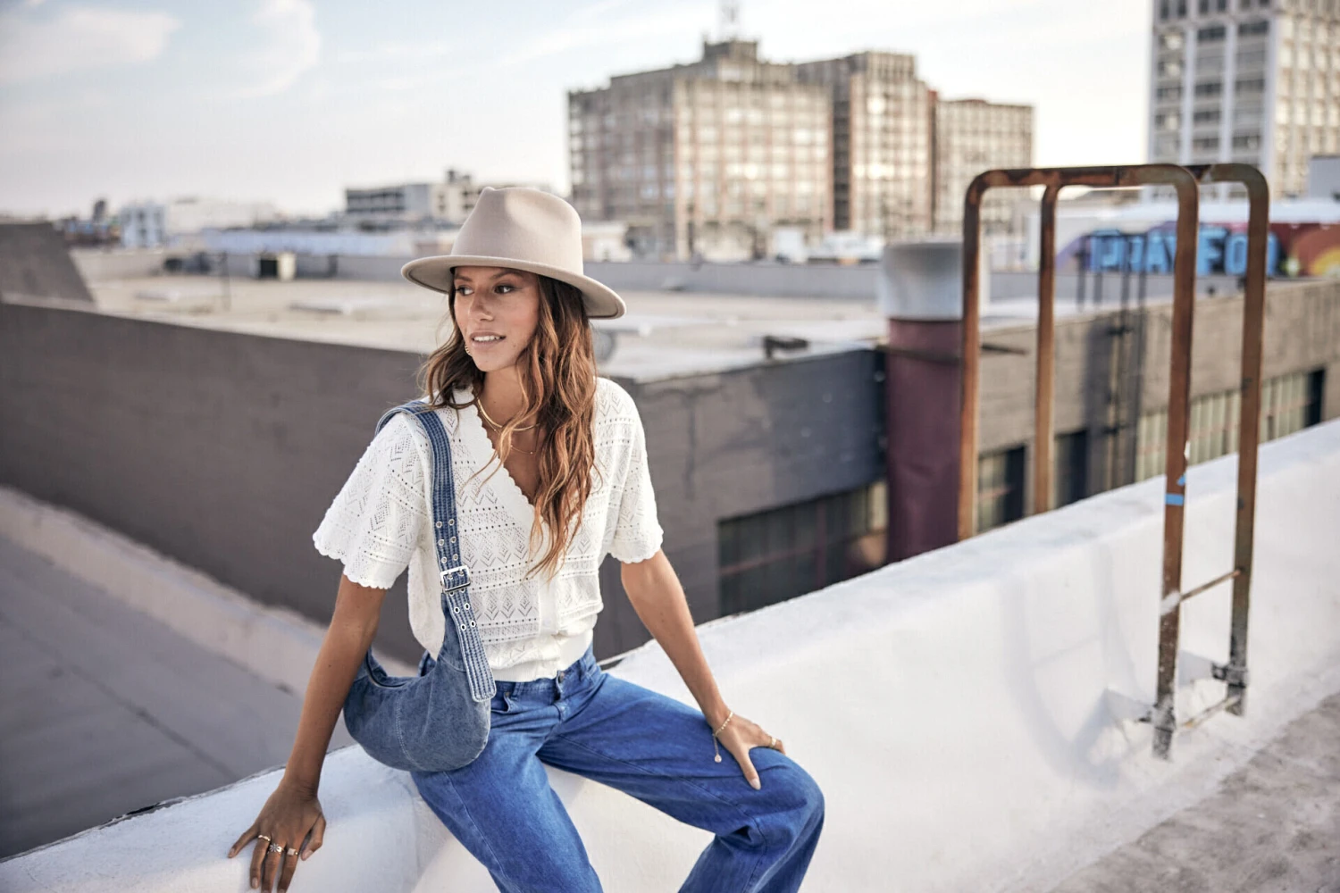 Freeman T. Porter Pradda Cardigan Manches Courtes Femme, Off White – Image 6