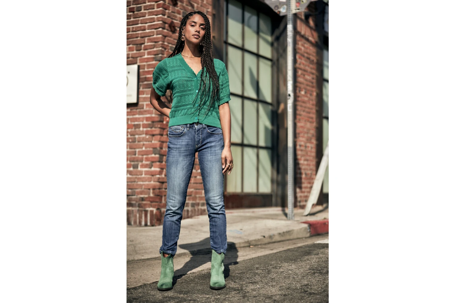 Freeman T. Porter Pradda Cardigan Manches Courtes Femme, Ivy Green – Image 3