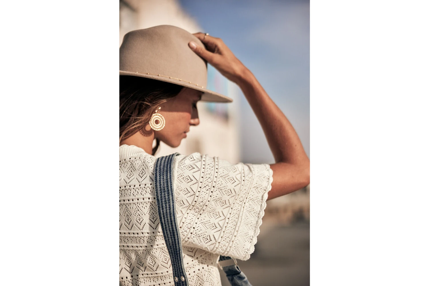 Freeman T. Porter Pradda Cardigan Manches Courtes Femme, Off White – Image 11