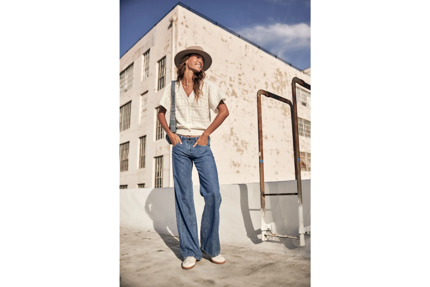 Freeman T. Porter Pradda Cardigan Manches Courtes Femme, Off White – Image 13