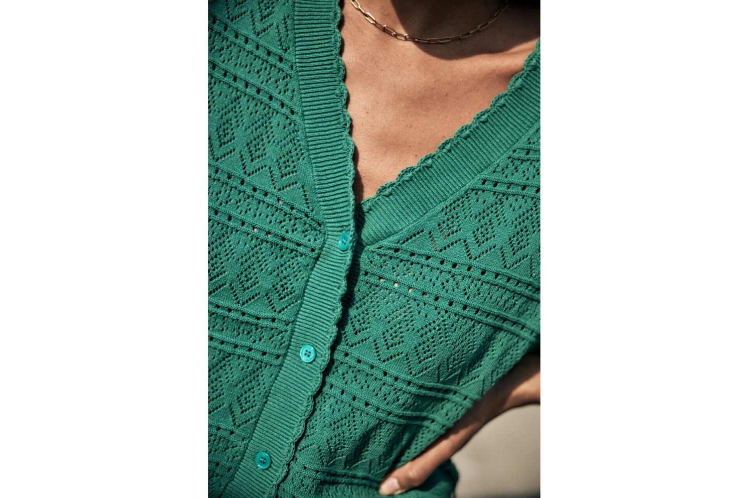 Freeman T. Porter Pradda Cardigan Manches Courtes Femme, Ivy Green – Image 5