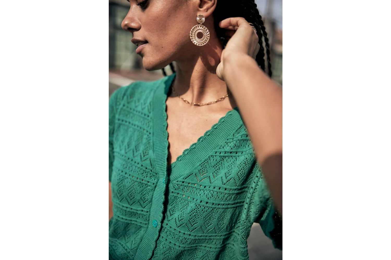 Freeman T. Porter Pradda Cardigan Manches Courtes Femme, Ivy Green – Image 6