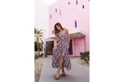 Freeman T. Porter Raelle Diamond Robe Longue Imprimée Femme, Off White