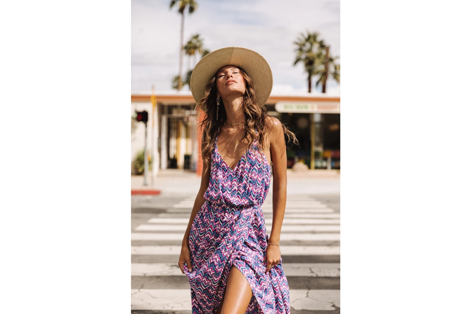 Freeman T. Porter Raelle Etnico Robe Longue Imprimée Femme, Blue – Image 11