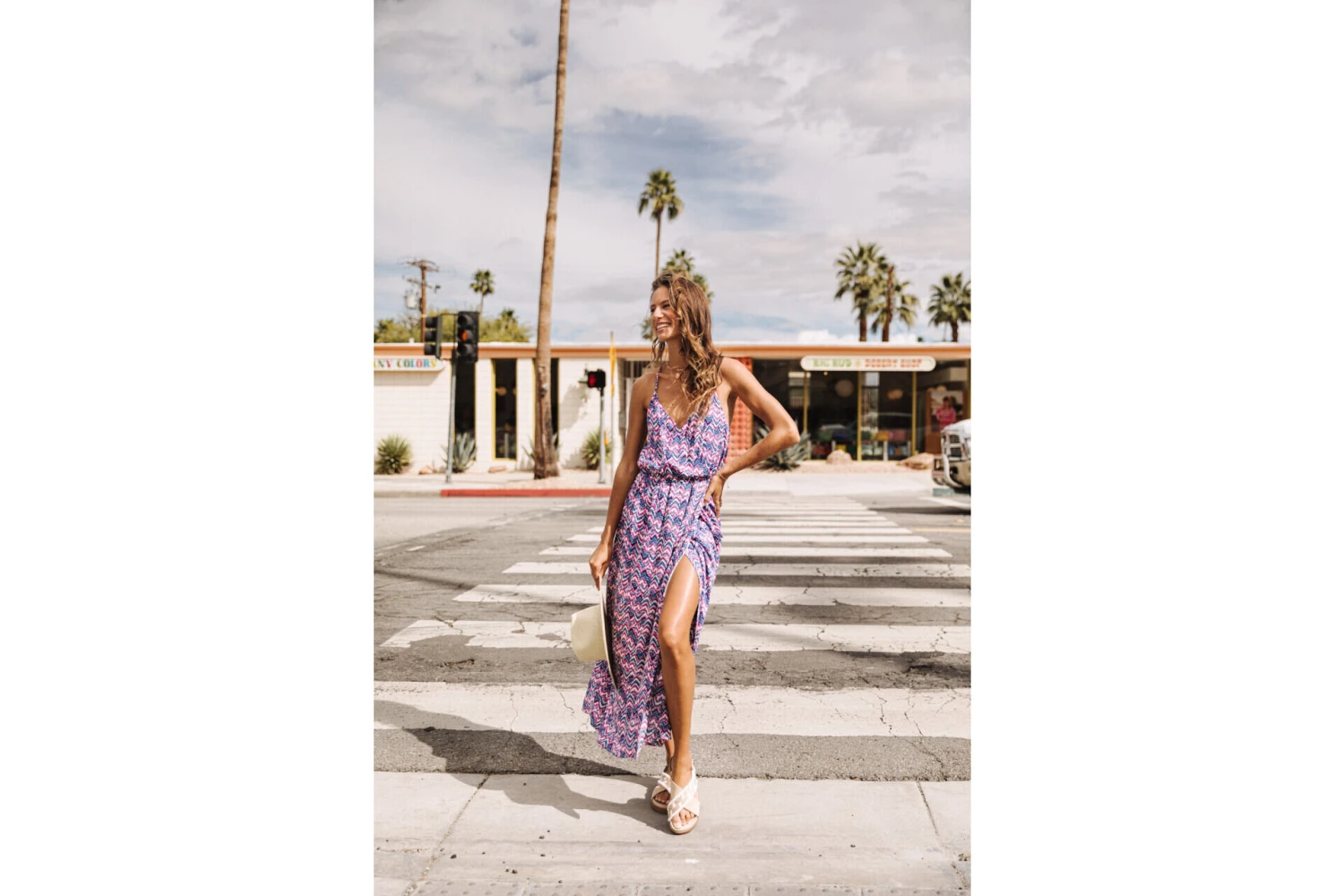 Freeman T. Porter Raelle Etnico Robe Longue Imprimée Femme, Blue – Image 5