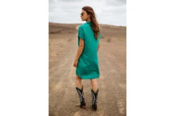 Freeman T. Porter Raffia Plain Robe Chemise Mi-longue Femme, Tropical Green