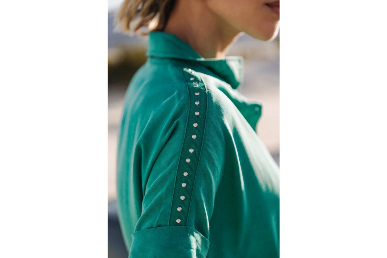 Freeman T. Porter Raffia Plain Robe Chemise Mi-longue Femme, Tropical Green – Image 9