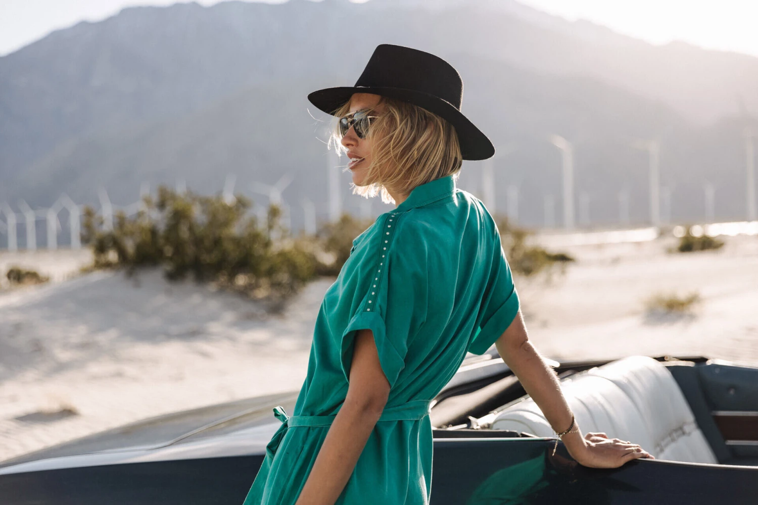 Freeman T. Porter Raffia Plain Robe Chemise Mi-longue Femme, Tropical Green – Image 10