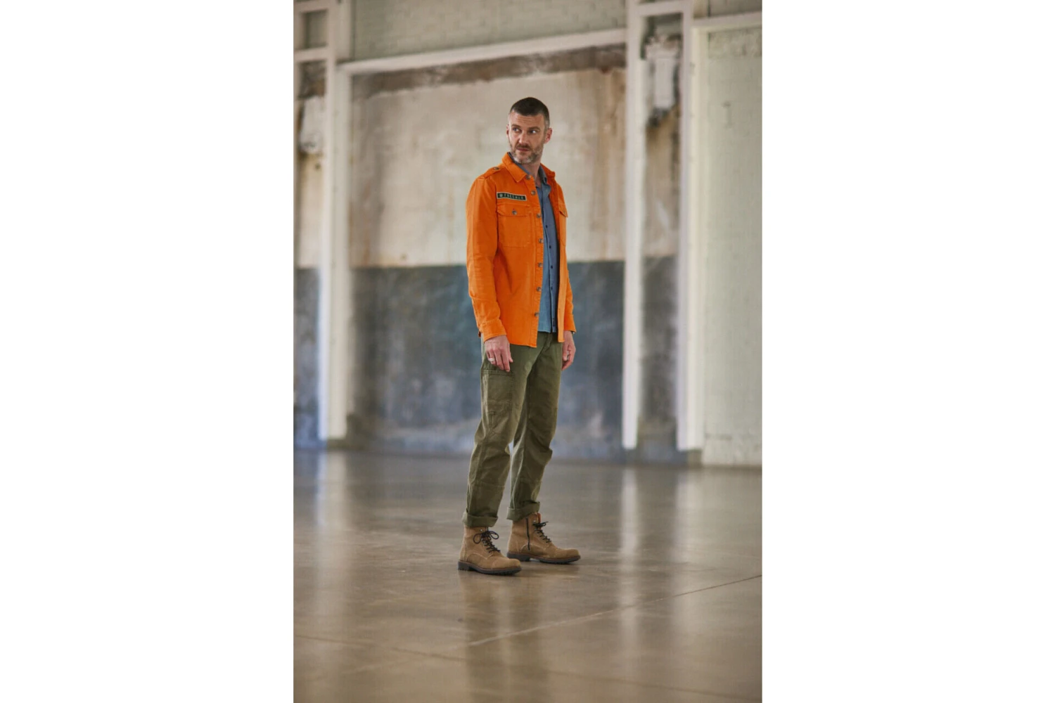 Freeman T. Porter Raven Scrapper Veste Militaire Droite Homme, Tangerine Tango – Image 2
