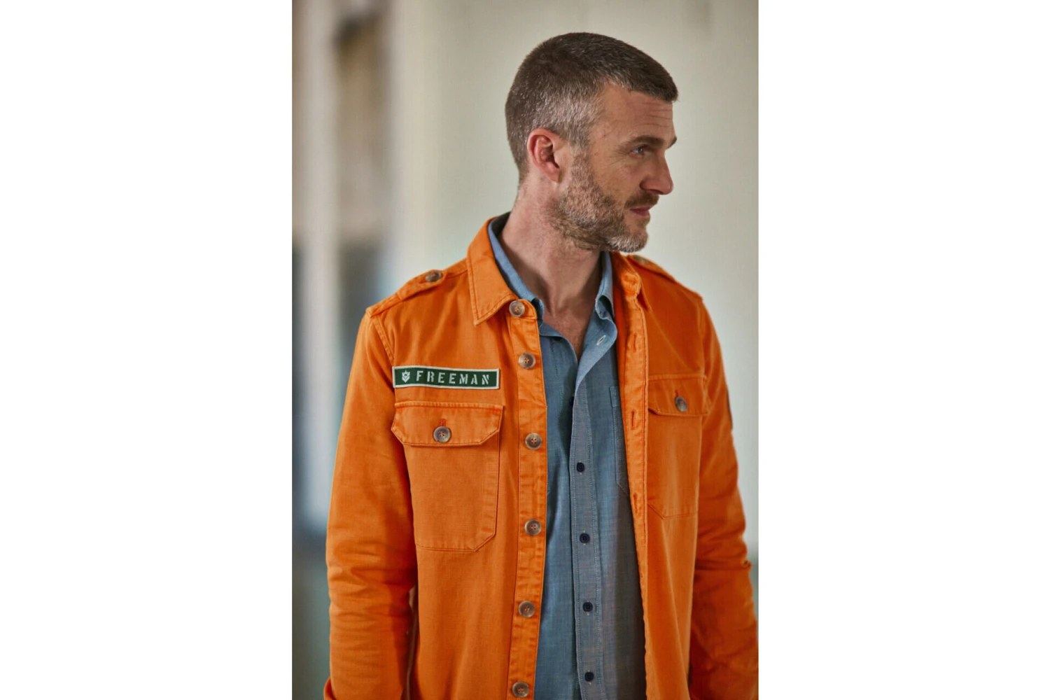 Freeman T. Porter Raven Scrapper Veste Militaire Droite Homme, Tangerine Tango – Image 12