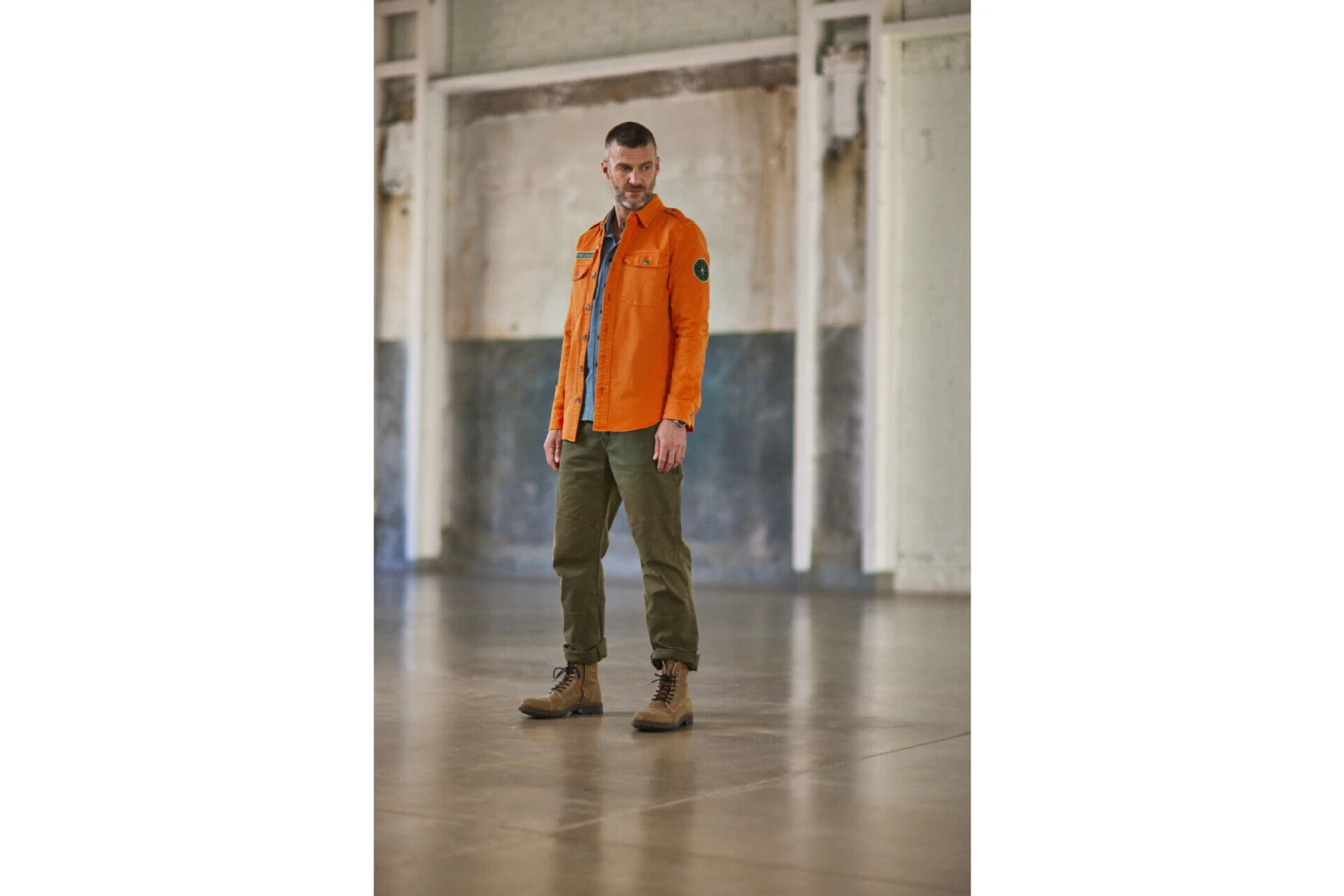 Freeman T. Porter Raven Scrapper Veste Militaire Droite Homme, Tangerine Tango – Image 3