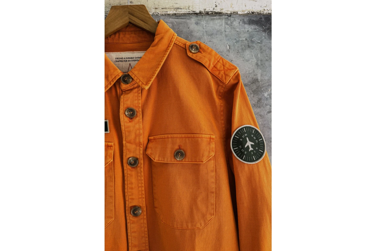 Freeman T. Porter Raven Scrapper Veste Militaire Droite Homme, Tangerine Tango – Image 4