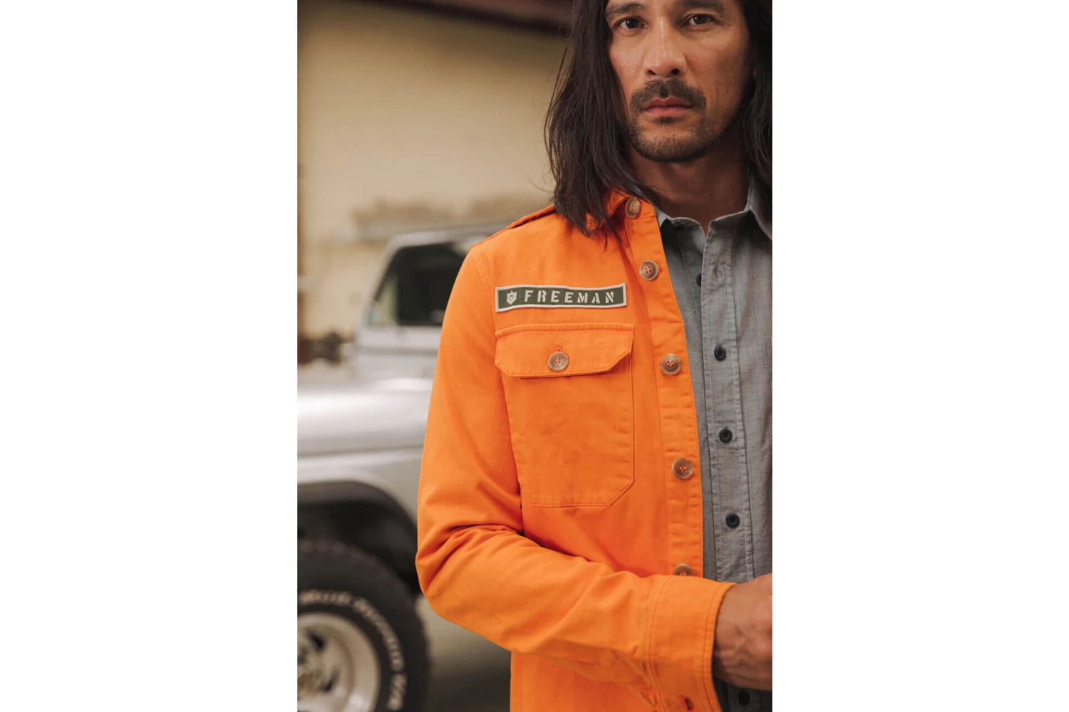 Freeman T. Porter Raven Scrapper Veste Militaire Droite Homme, Tangerine Tango