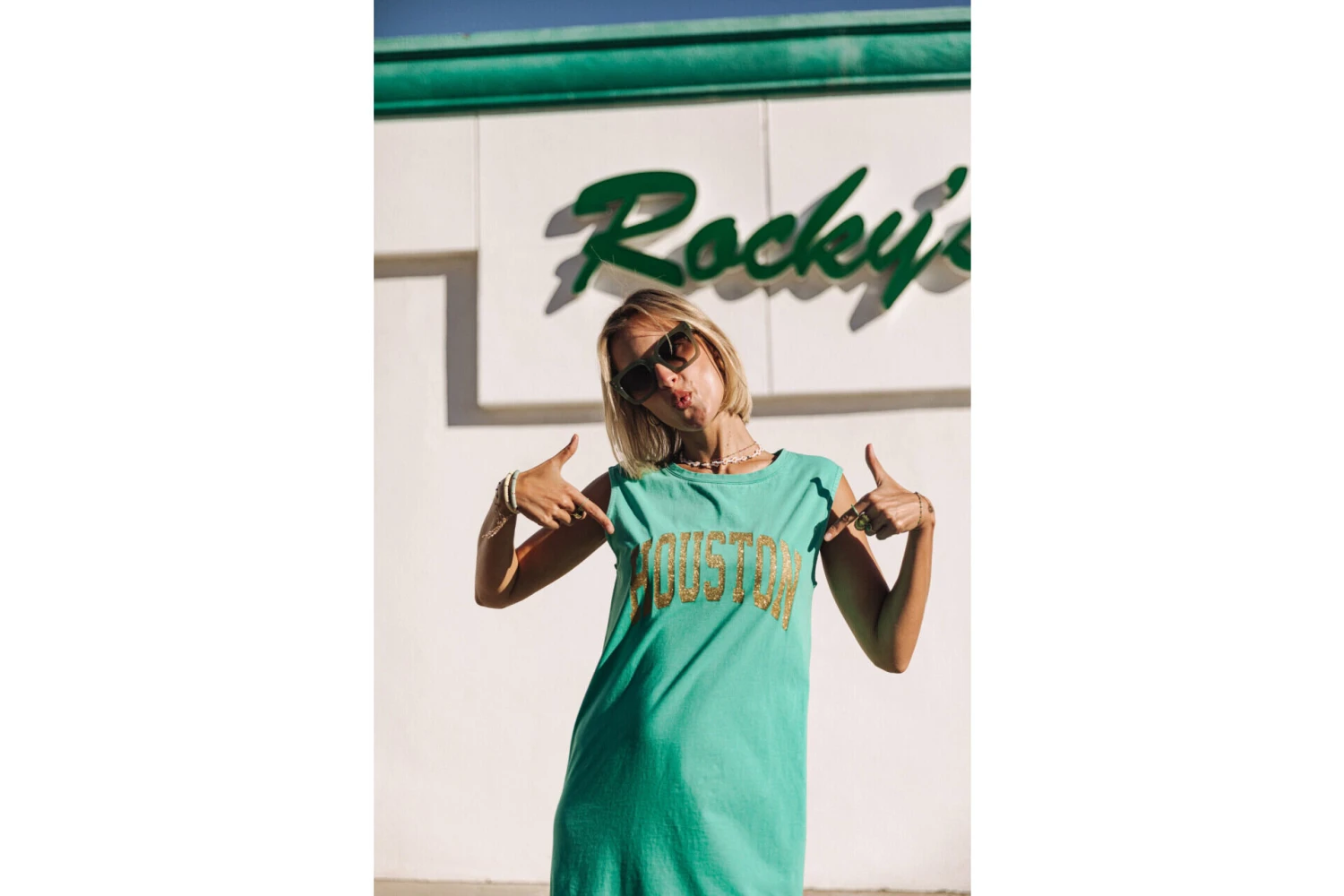 Freeman T. Porter Reave Houston Robe Empire Courte Femme, Emerald â Image 5