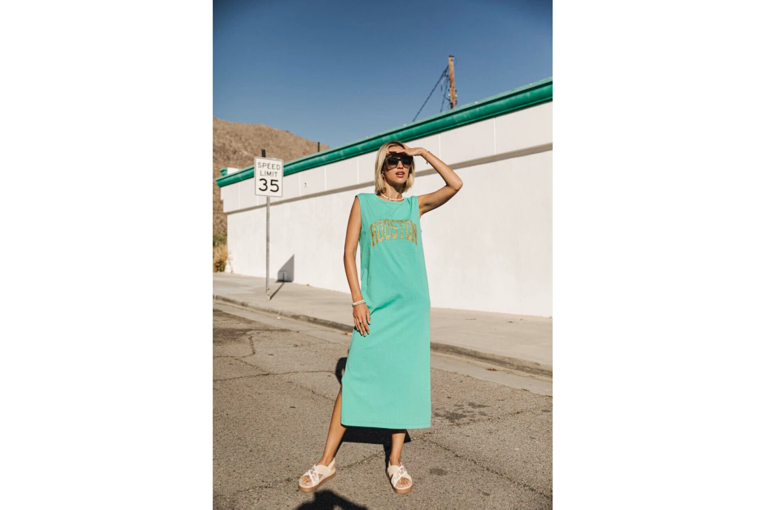 Freeman T. Porter Reave Houston Robe Empire Courte Femme, Emerald â Image 7